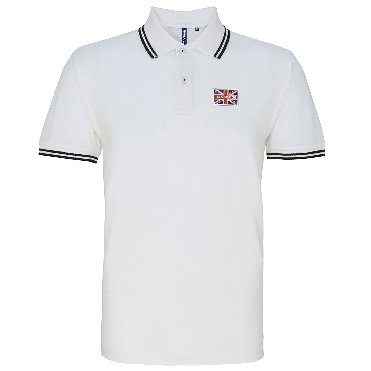 Cambridge Coloured Union Jack Tipped Polo Shirt