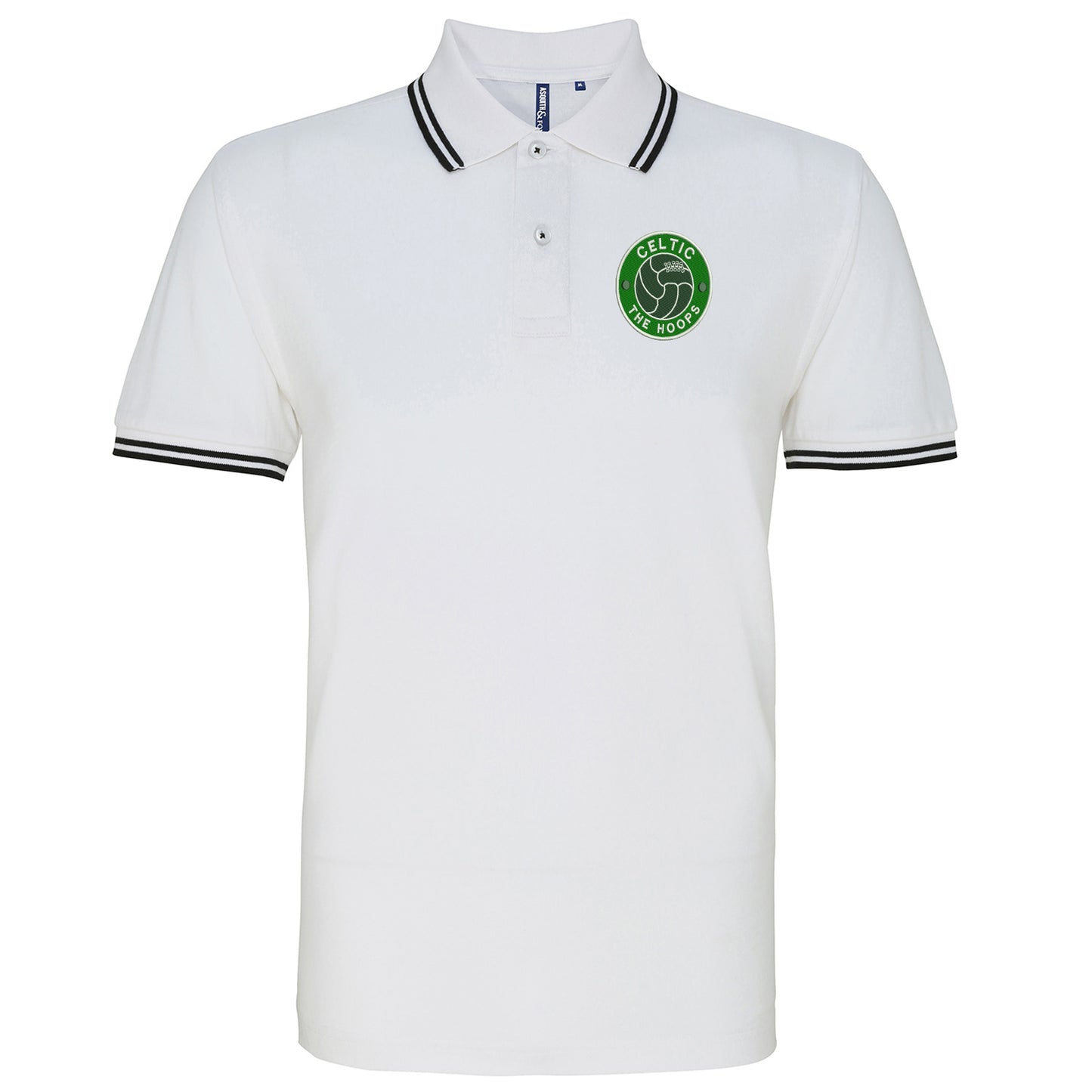 The Hoops Old School Ball Embroidered Tipped Polo Shirt