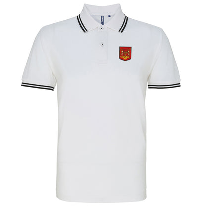 Retro Forest 1970 Shield Embroidered Tipped Polo Shirt