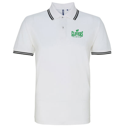 Glovers It's a Way of Life Embroidered Tipped Polo Shirt