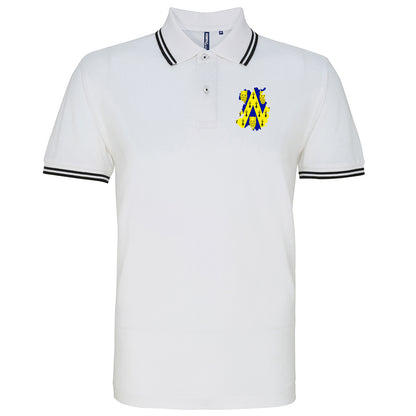 Shropshire Flag Map Embroidered Tipped Polo Shirt