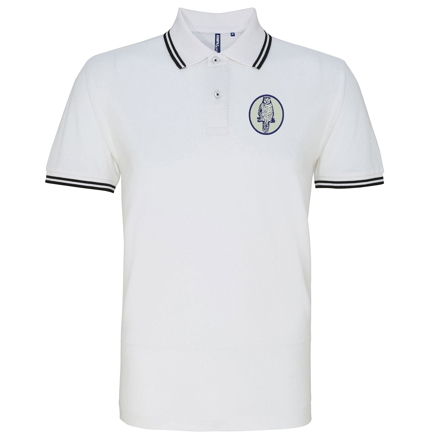 Retro Leeds 1964 Embroidered Tipped Polo Shirt