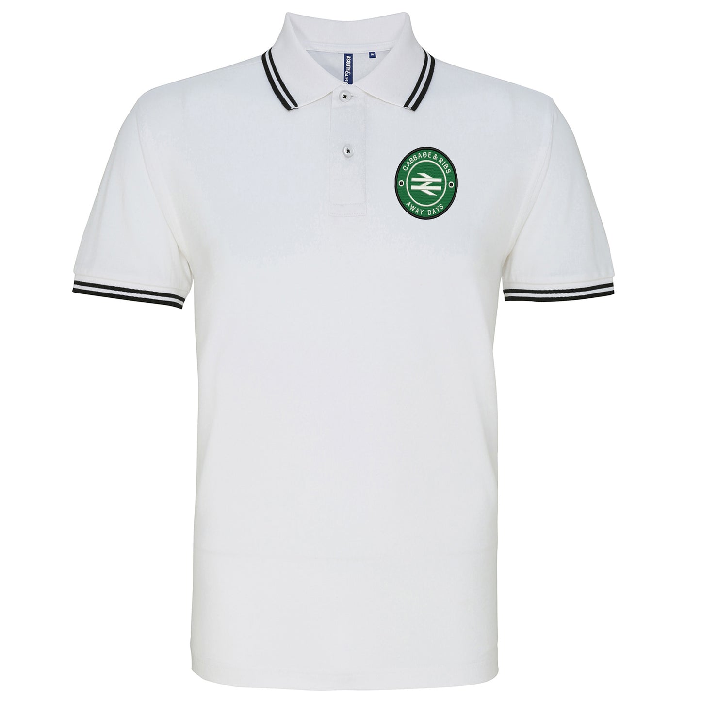 Cabbage & Ribs Away Days Embroidered Tipped Polo Shirt