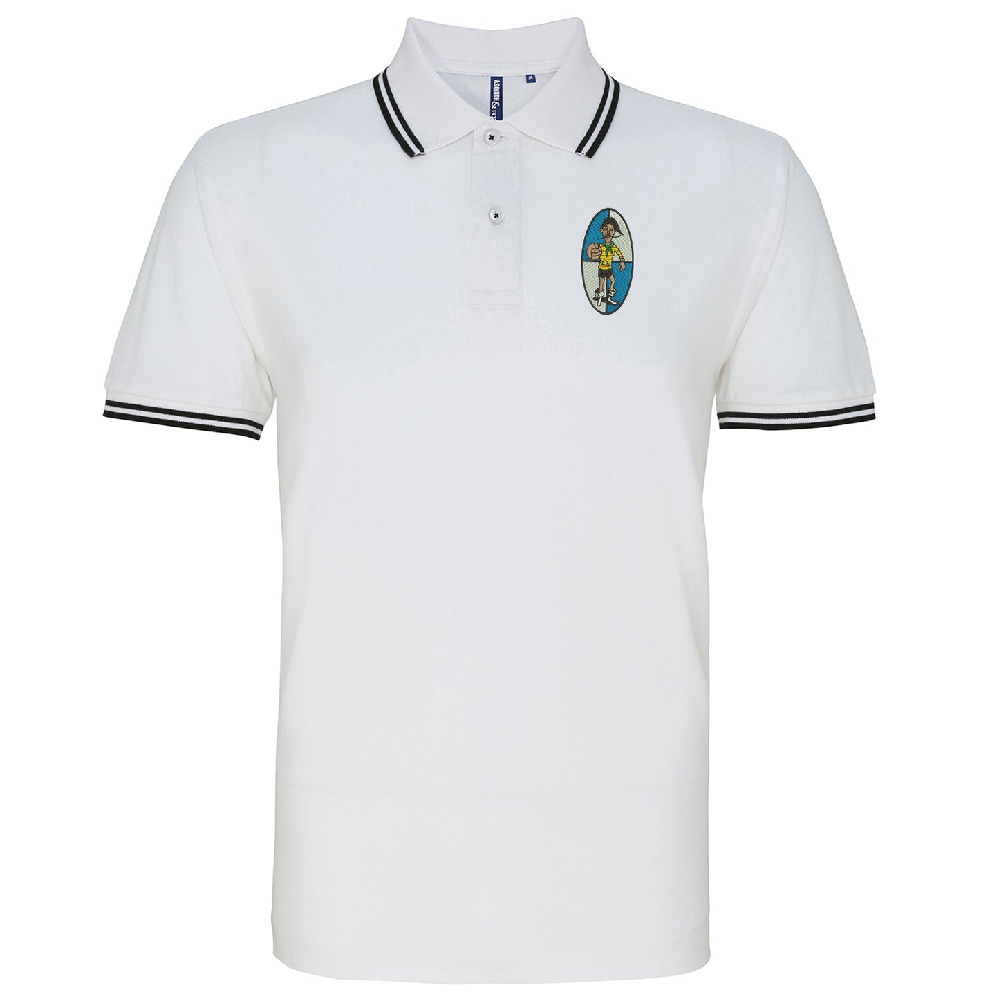 Retro Bristol Rovers 1933 Embroidered Tipped Polo Shirt
