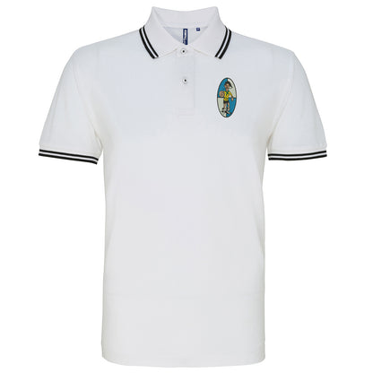 Retro Bristol Rovers 1933 Embroidered Tipped Polo Shirt