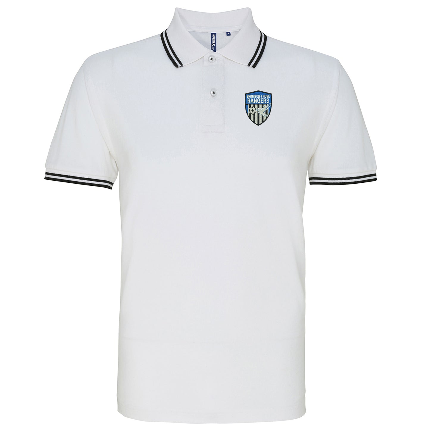 An Old School Brighton Football Tipped Polo Shirt 