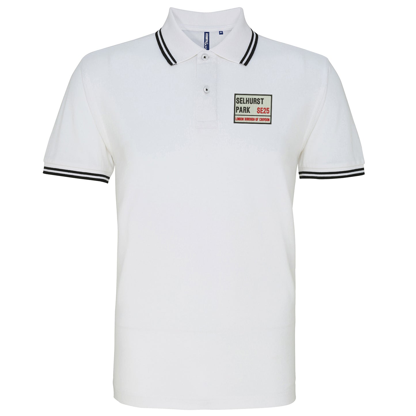 Selhurst Park SE25 Embroidered Tipped Polo Shirt
