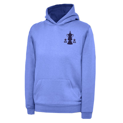 Retro Preston Two Time Cup Winners Embroidered Children's Hoodie