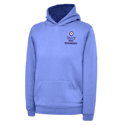 Proud to Have Served in The RAF Regiment Embroidered Children's Hoodie