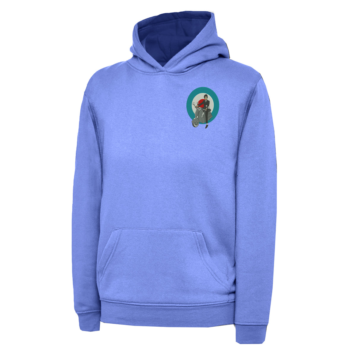 Retro MOD Scooter Embroidered Children's Hoodie