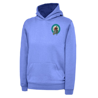 Retro MOD Scooter Embroidered Children's Hoodie