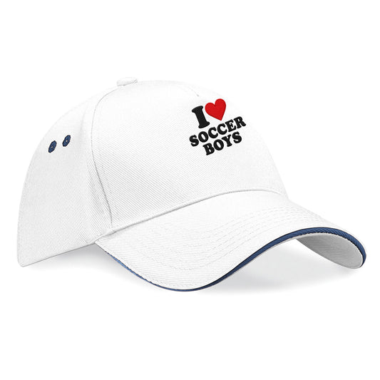 I Love Soccer Boys Baseball Cap