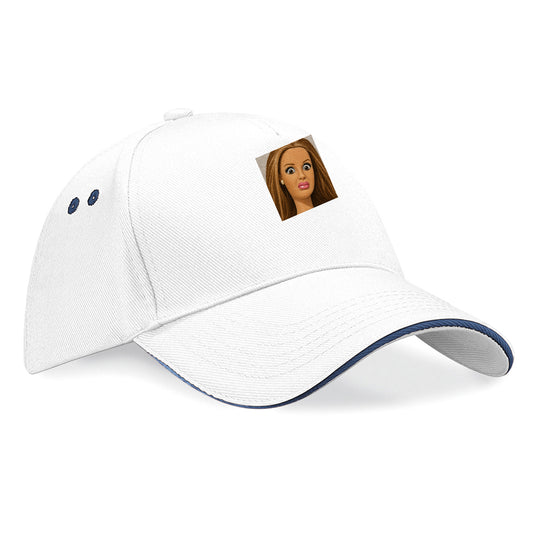 Funny Distressed Doll Face Meme Baseball Cap