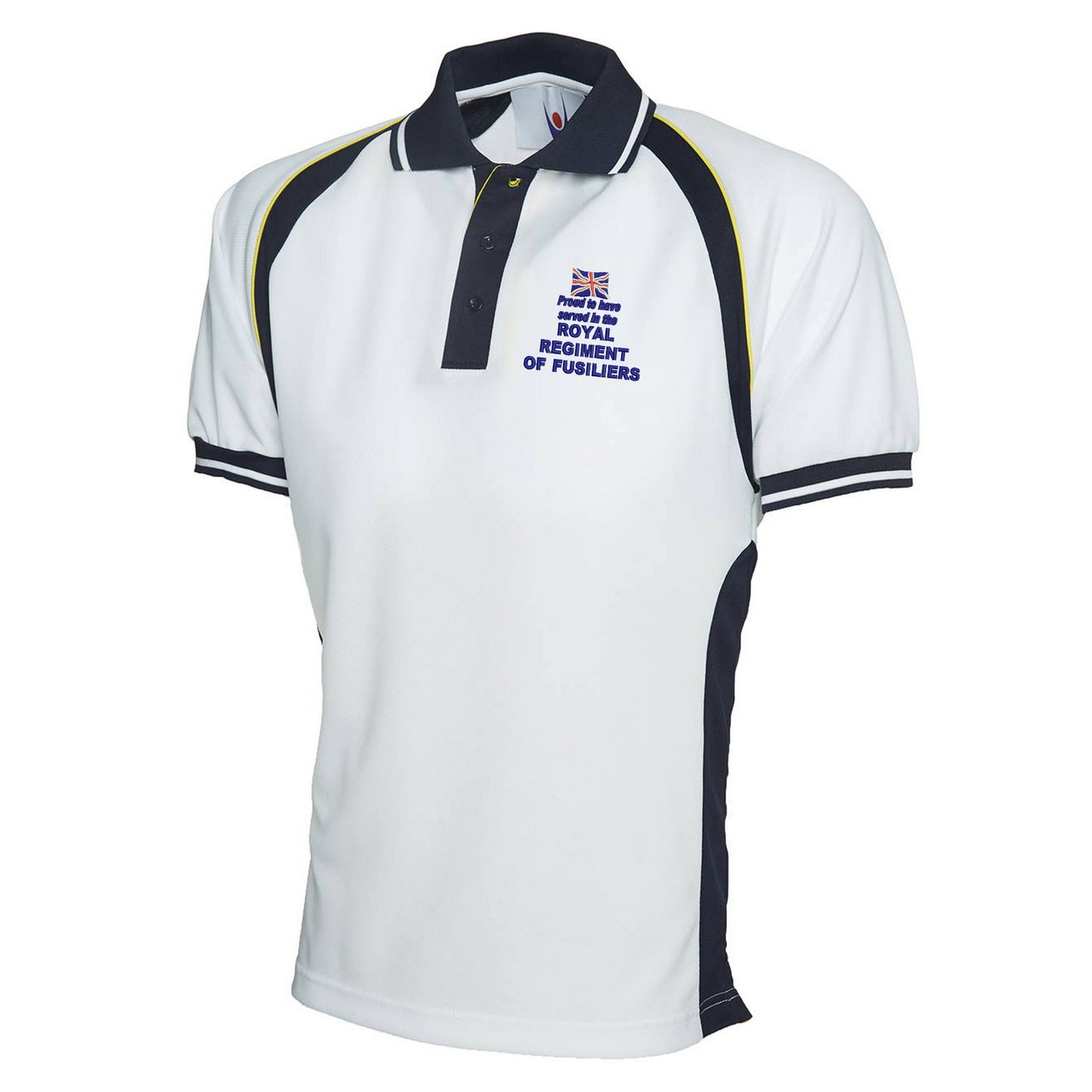 Proud to Have Served in The Royal Regiment of Fusiliers Embroidered Polyester Sports Polo Shirt