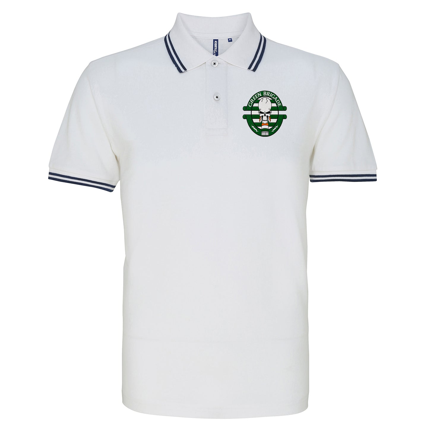 Green Brigade Celtic Football Tipped Polo Shirt 
