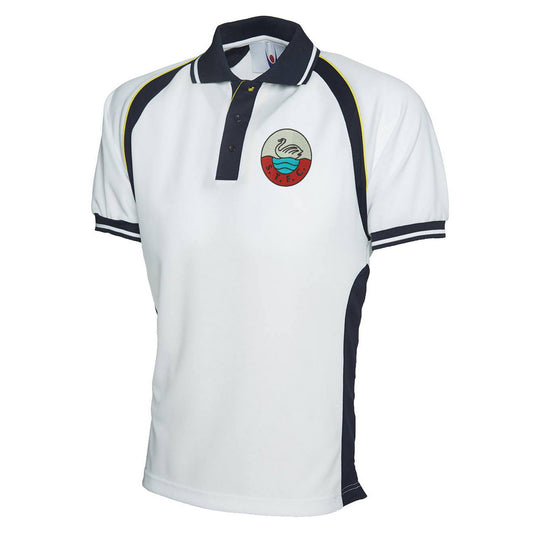 Retro Swansea 1960s Embroidered Sports Polo Shirt