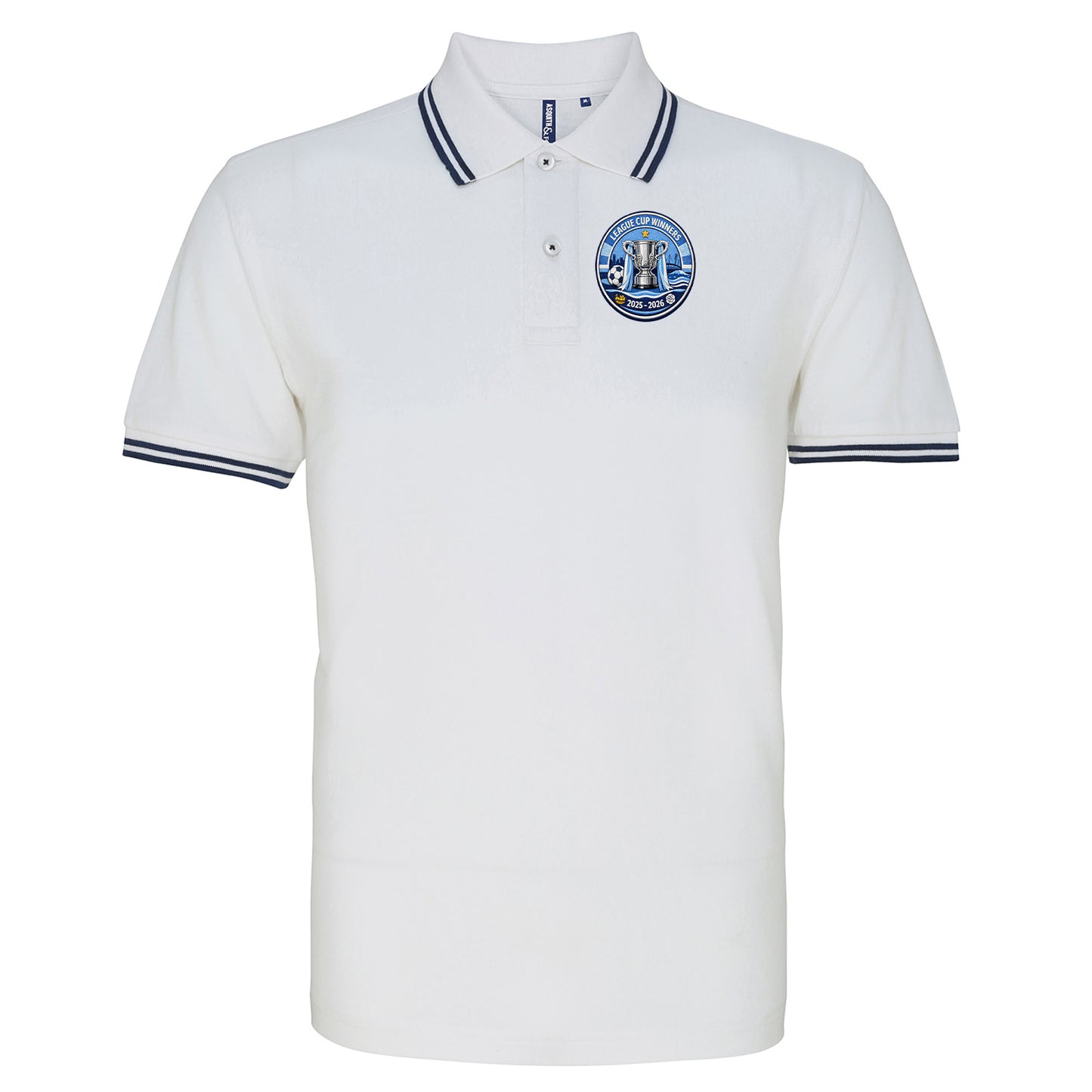 Man City League Cup Winners 2026 Tipped Polo Shirt 