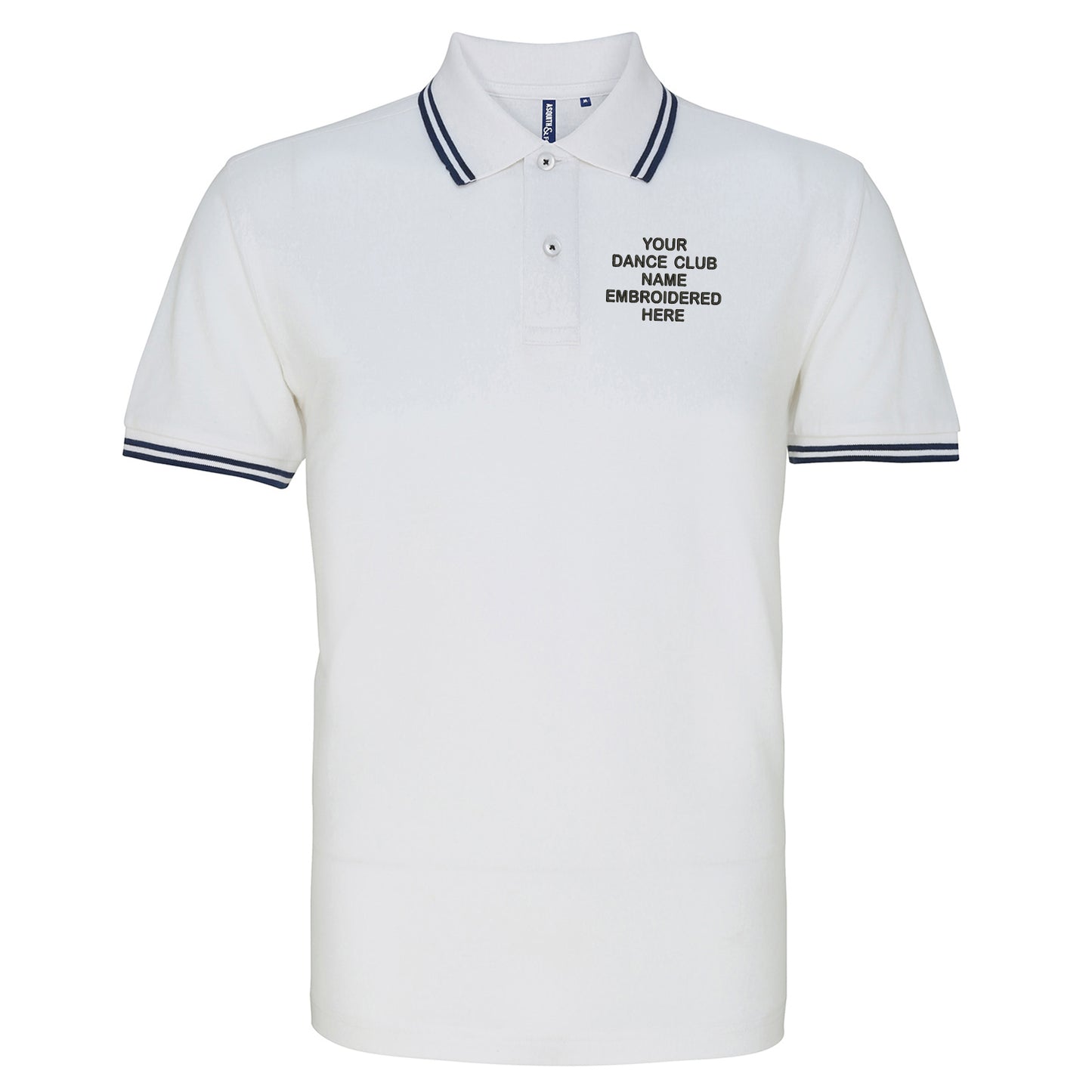 Personalised Dance Club Tipped Polo Shirt