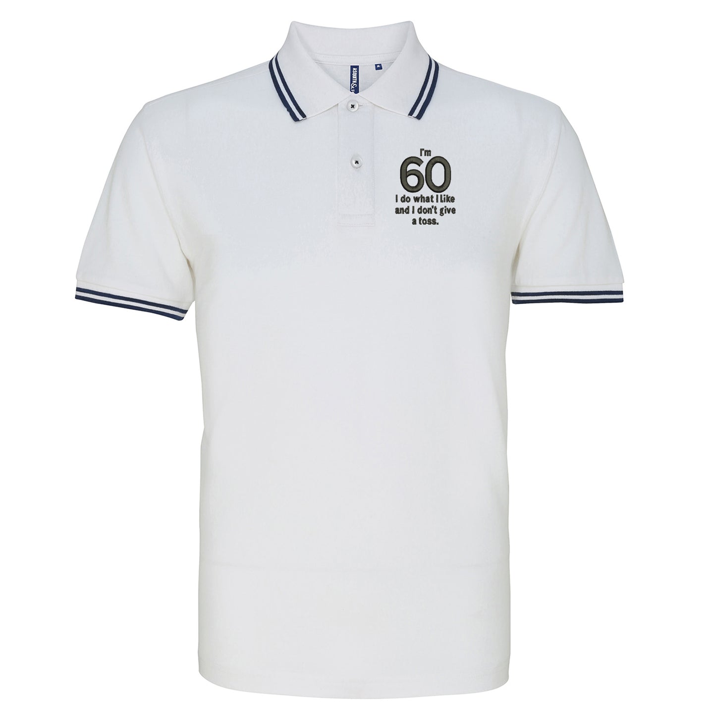 60th Birthday Tipped Polo Shirt