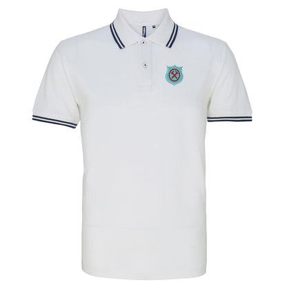 Retro West Ham 1923 Embroidered Tipped Polo Shirt