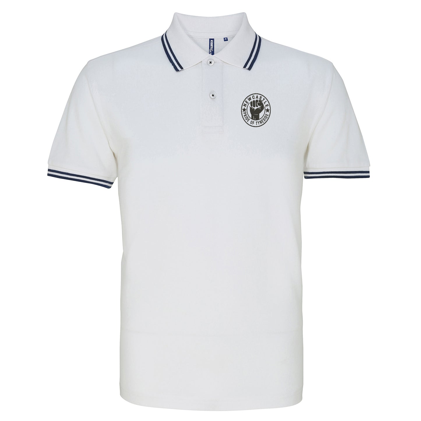 Newcastle Pride of Tyneside Embroidered Tipped Polo Shirt