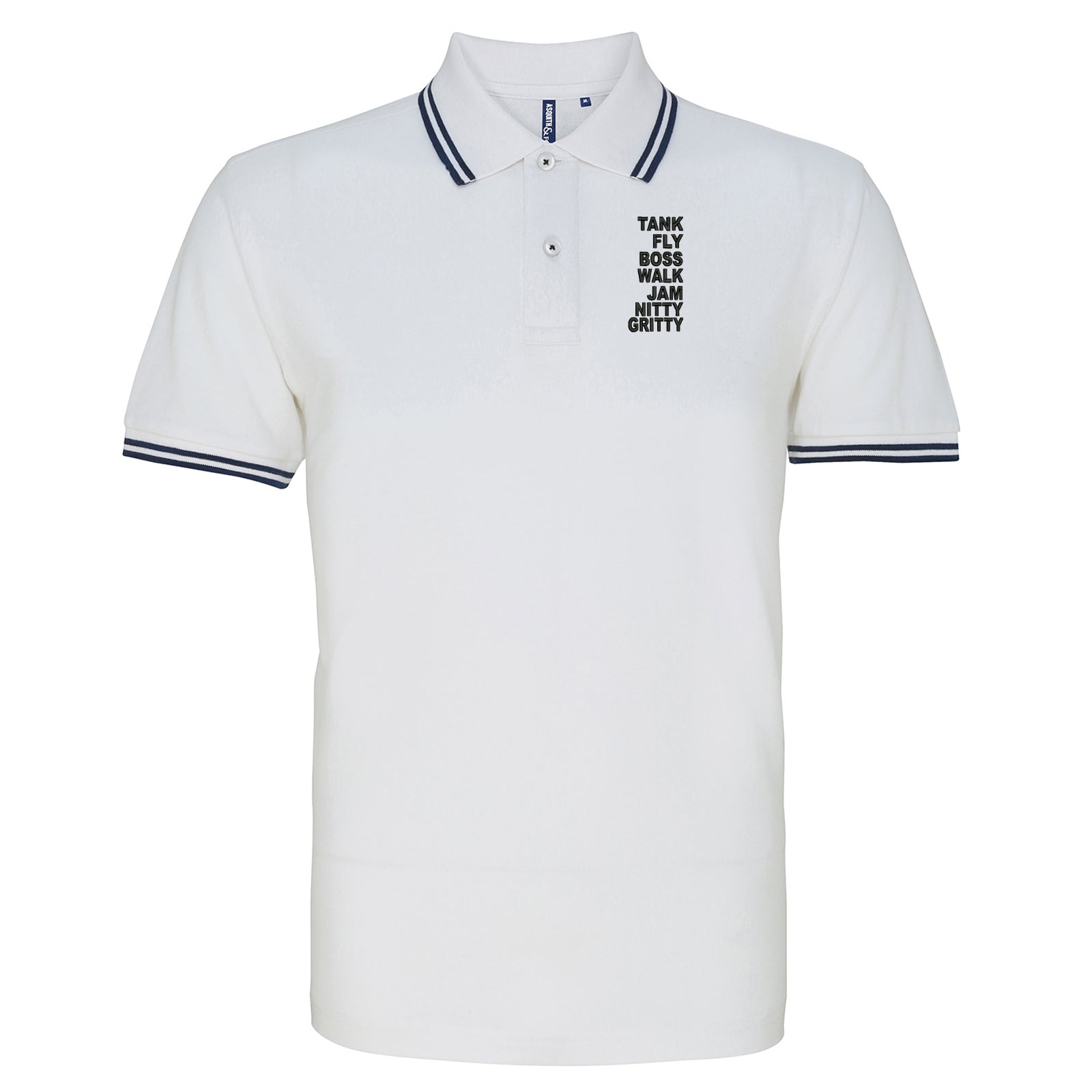 Tank Fly Boss Walk Jam Nitty Gritty Tipped Polo Shirt