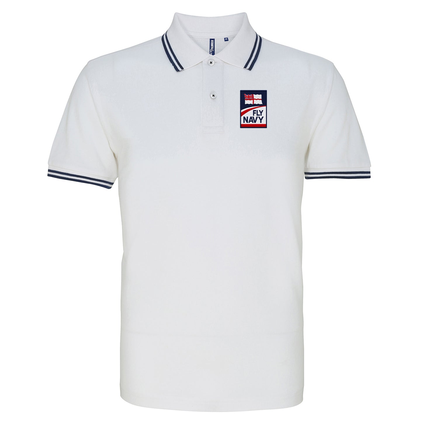 Fly Royal Navy Tipped Polo Shirt