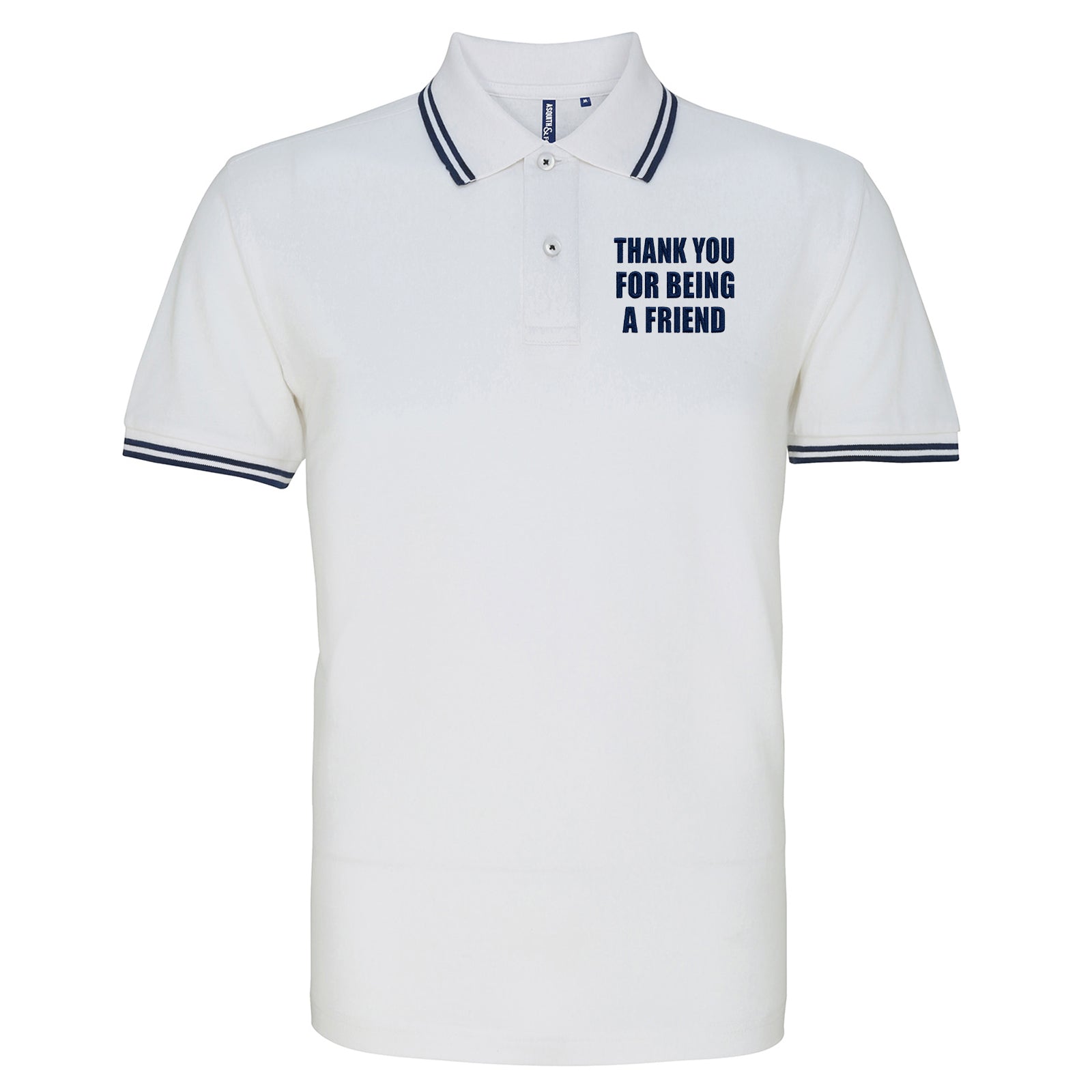 Thank You for Being a Friend Tipped Polo Shirt