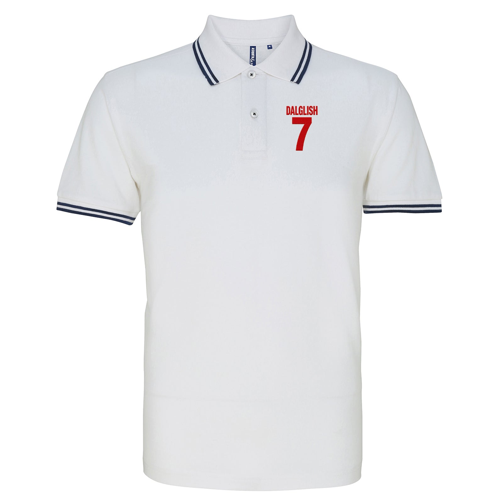 Kenny Dalglish Liverpool Football Tipped Polo Shirt