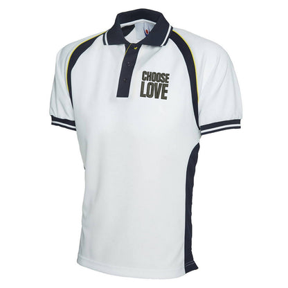Choose Love Embroidered Sports Polo Shirt
