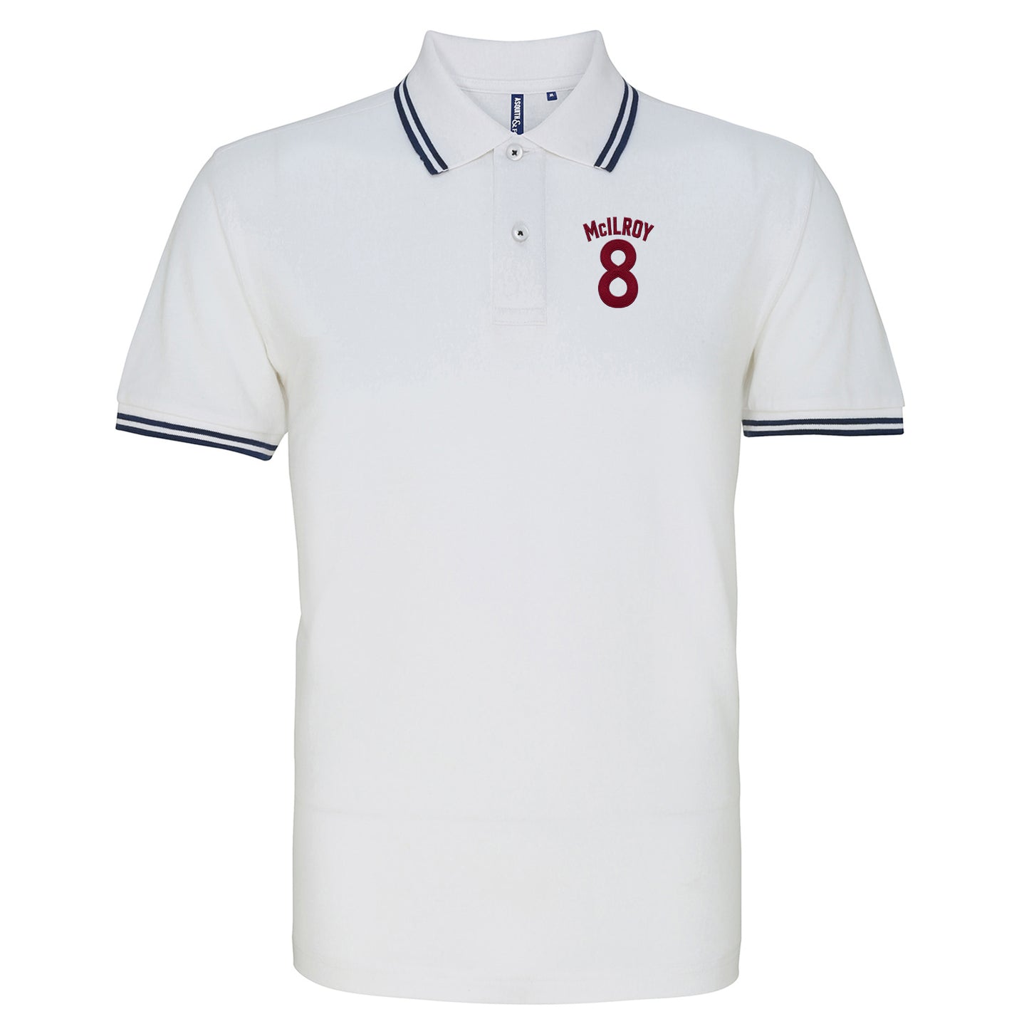 Jimmy McIlroy Burnley Football Tipped Polo Shirt