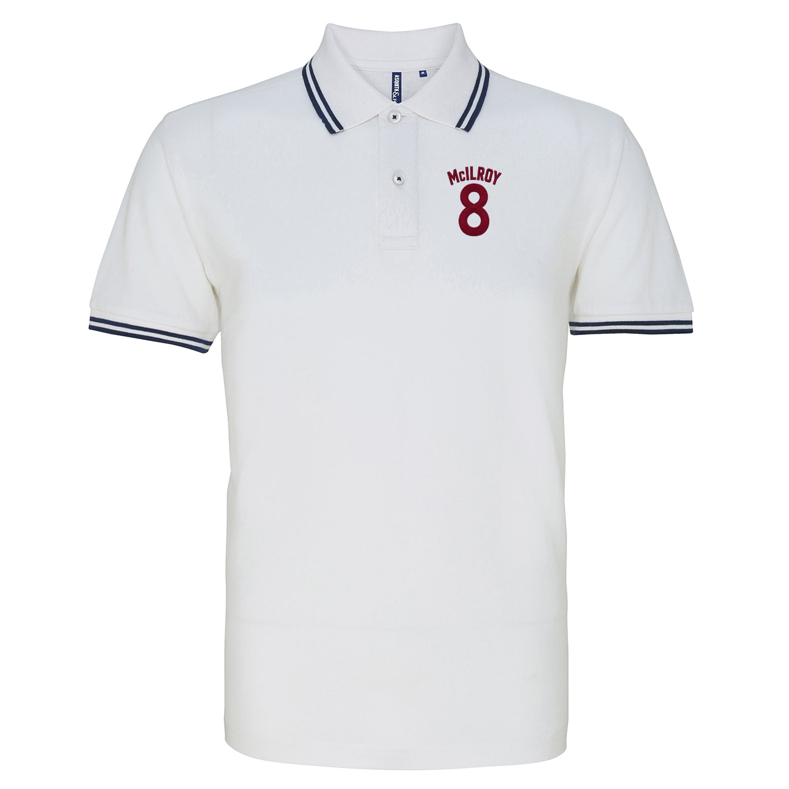 Jimmy McIlroy Burnley Football Tipped Polo Shirt
