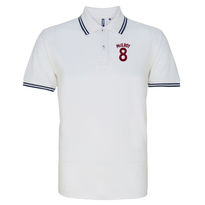 Jimmy McIlroy Burnley Football Tipped Polo Shirt