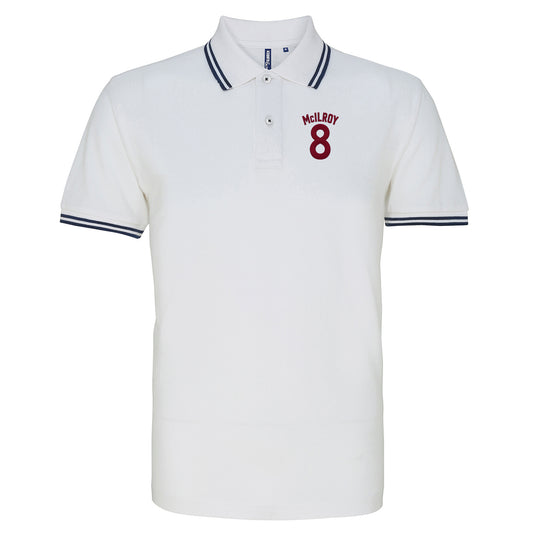 Jimmy McIlroy Burnley Football Tipped Polo Shirt