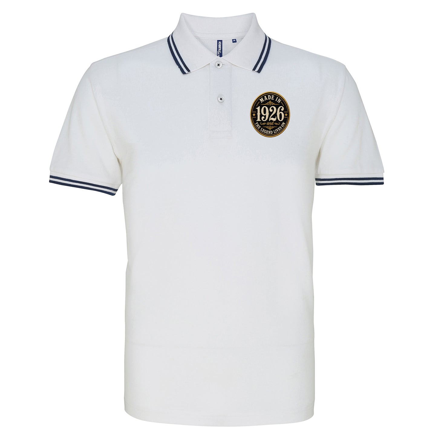 Made in 1926 Birthday Tipped Polo Shirt 