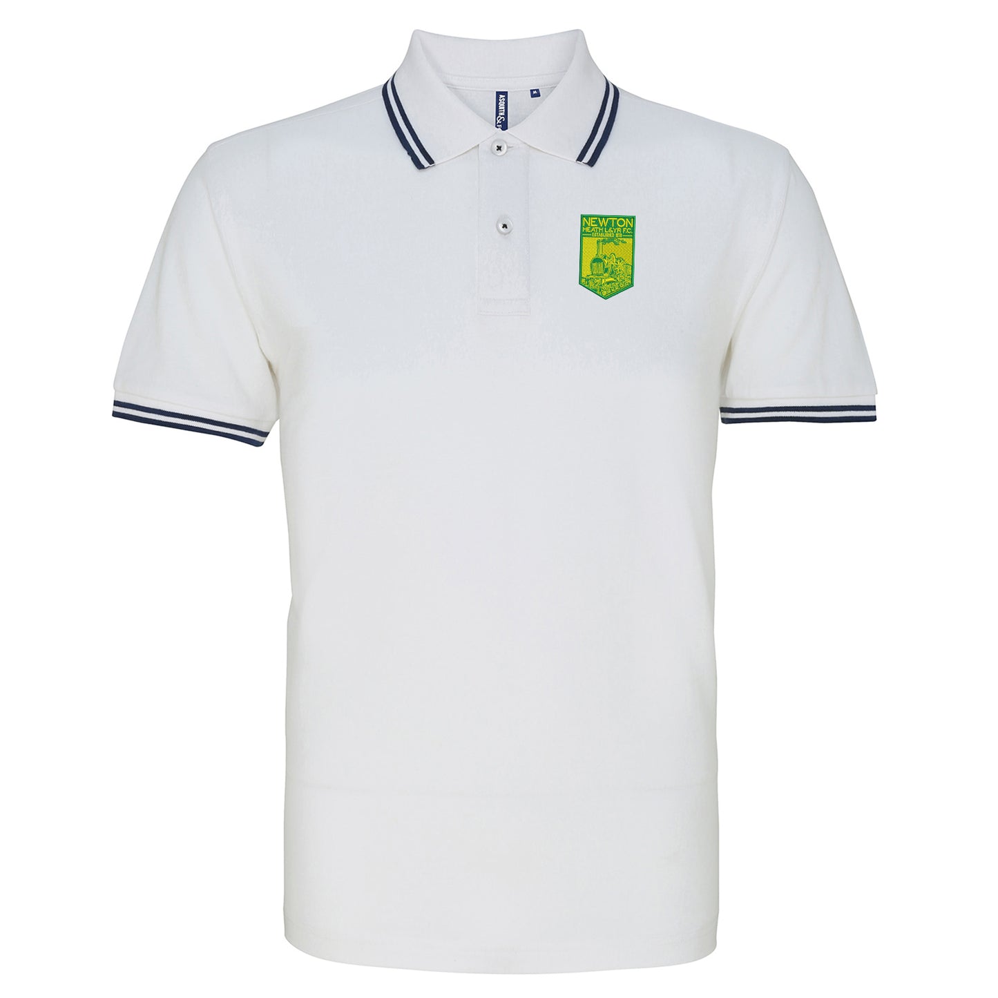Retro Newton Heath LYR Embroidered Tipped Polo Shirt
