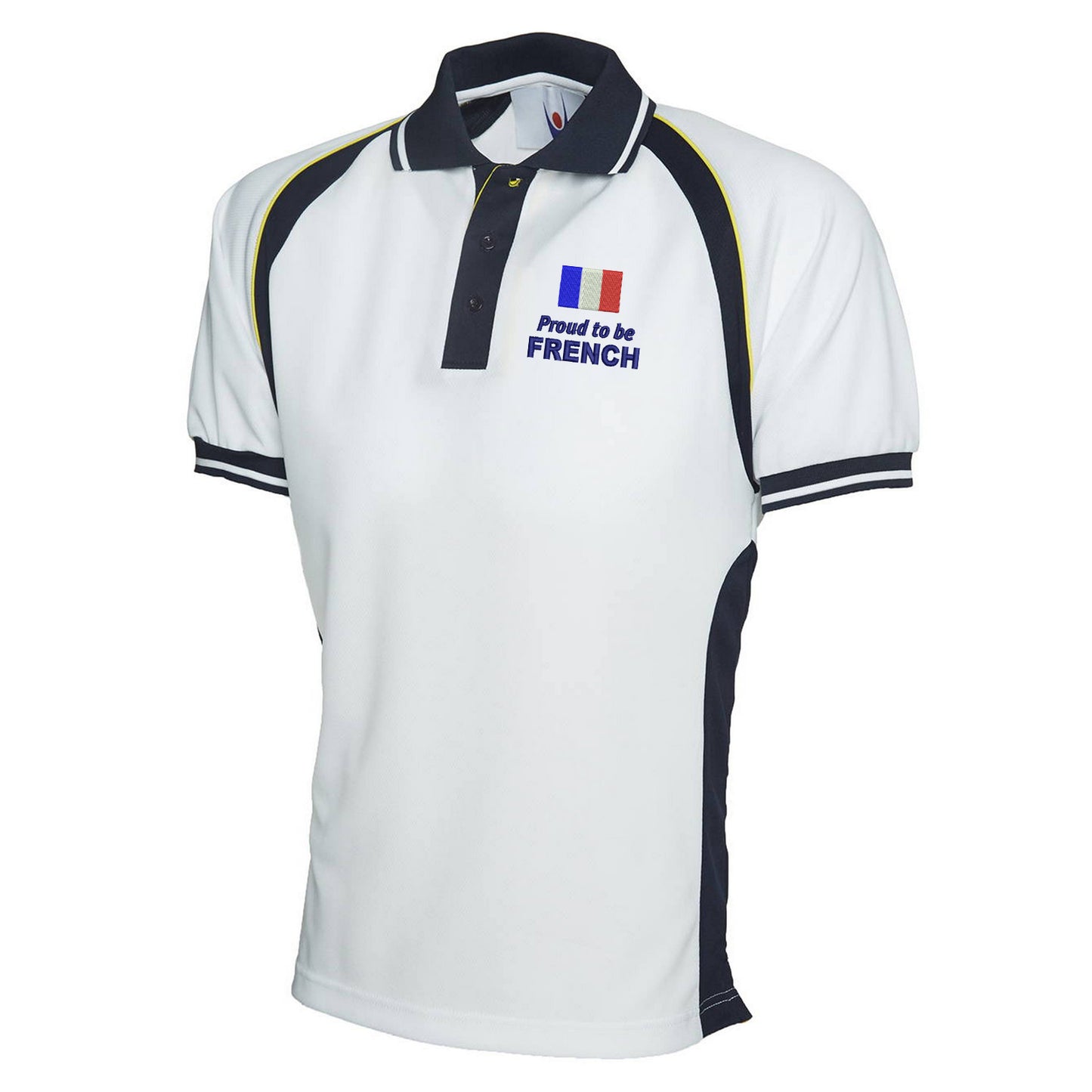 Proud to be French Embroidered Polyester Sports Polo Shirt