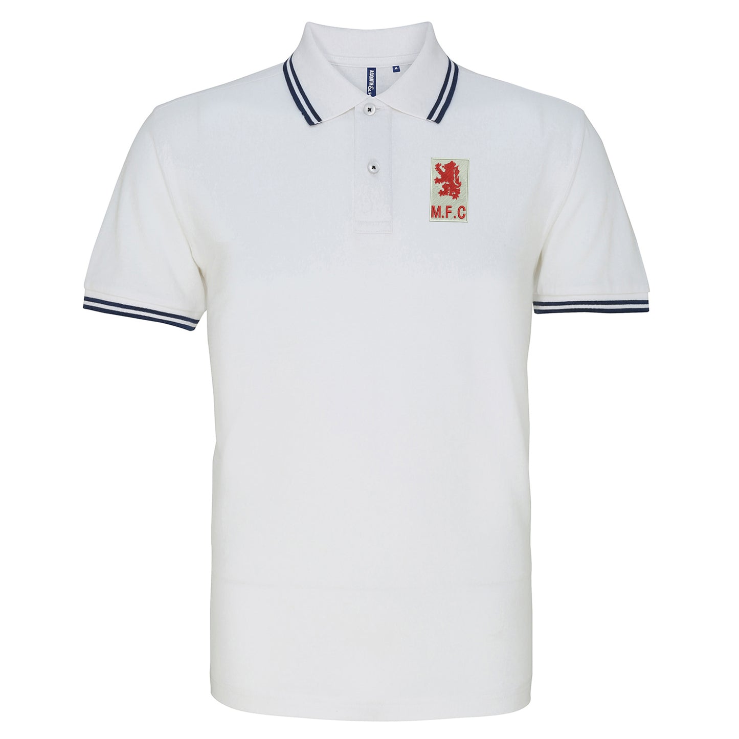 Retro Middlesbrough 1973 Embroidered Tipped Polo Shirt