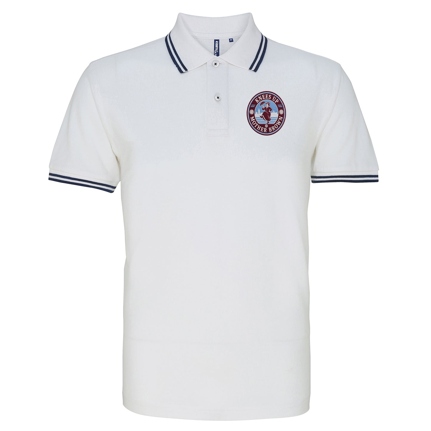 Knees Up Mother Brown West Ham KUMB Tipped Polo Shirt 