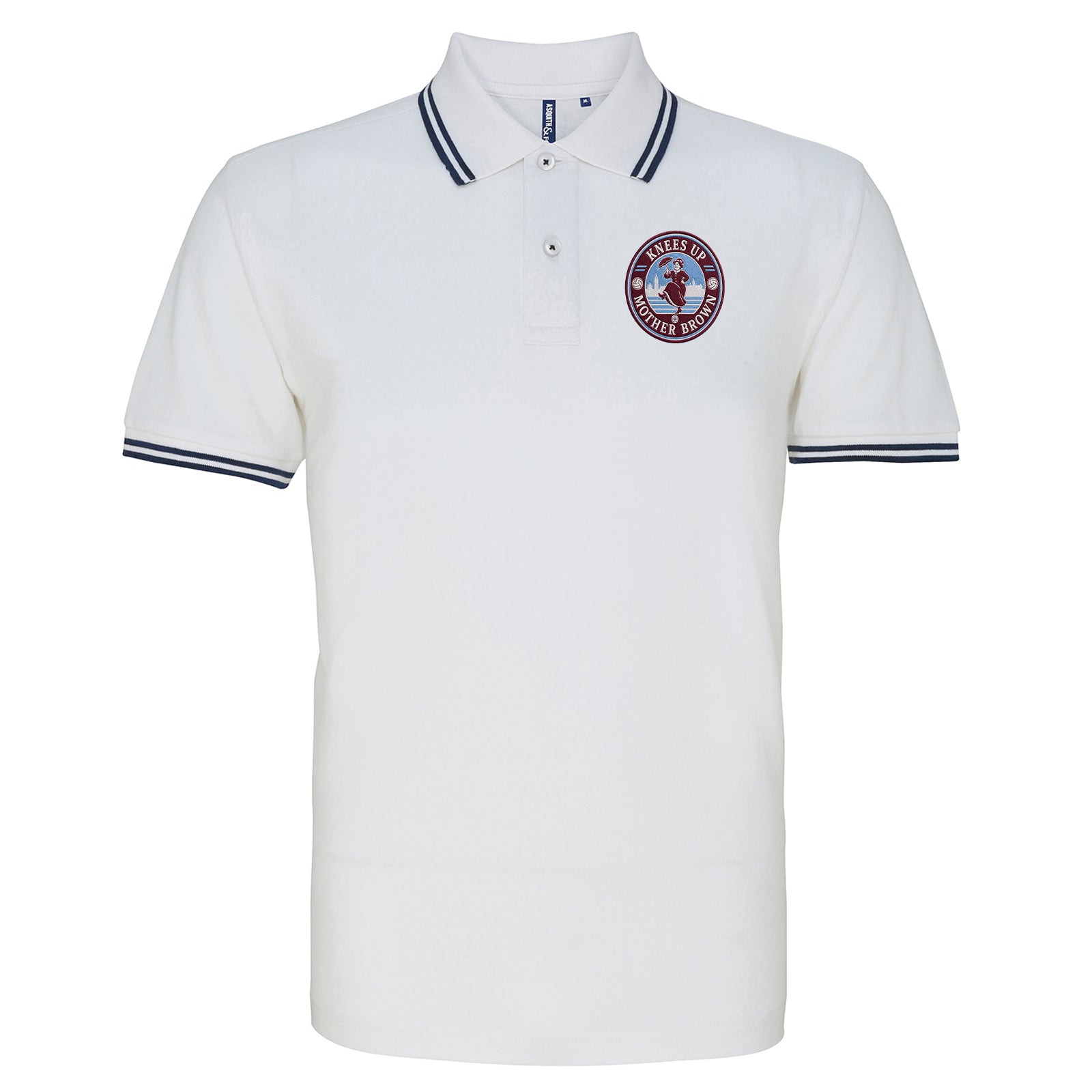 Knees Up Mother Brown West Ham KUMB Tipped Polo Shirt 