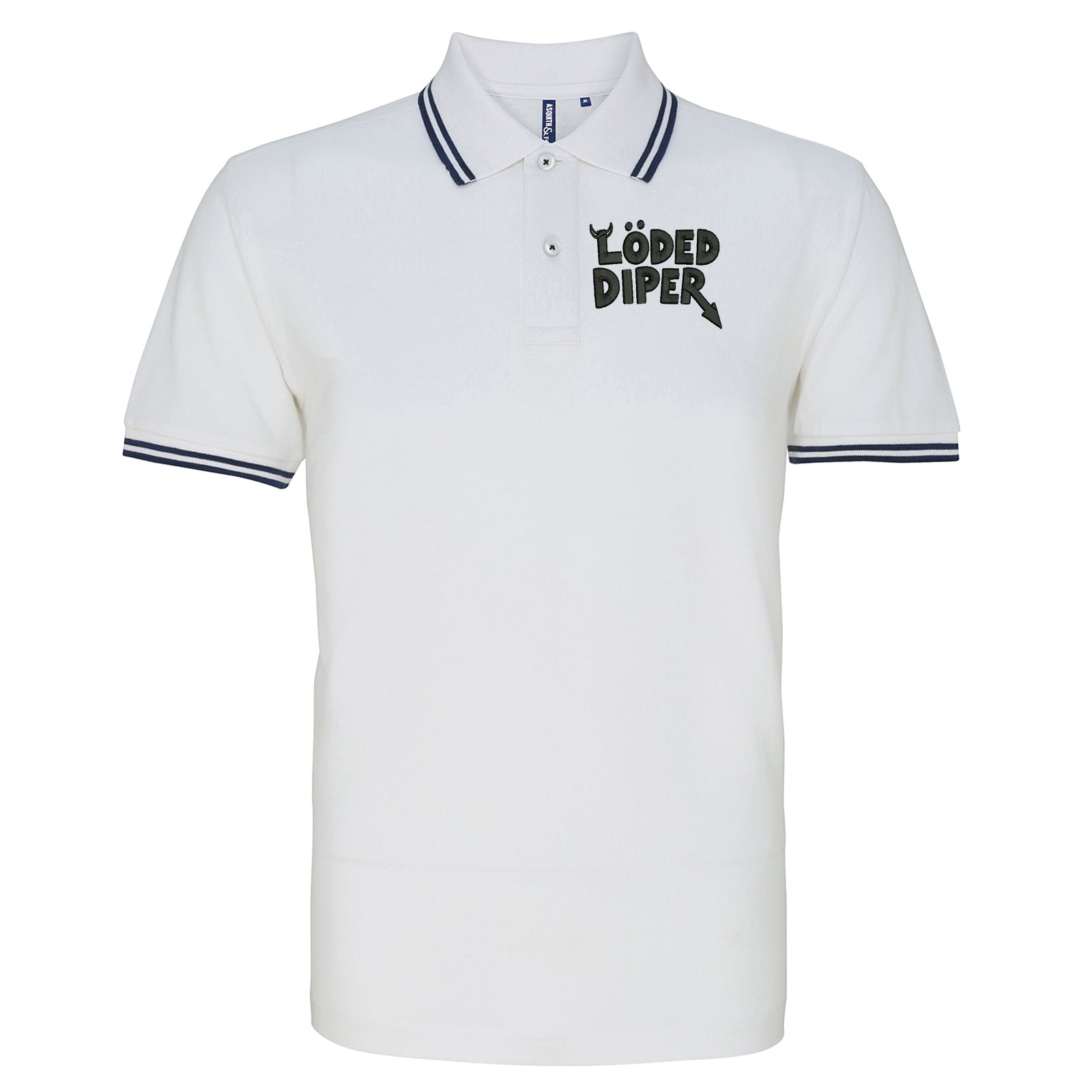 Loded Diper Rock Band Tipped Polo Shirt 