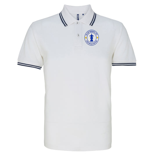 Old School Leeds United Tipped Polo Shirt 