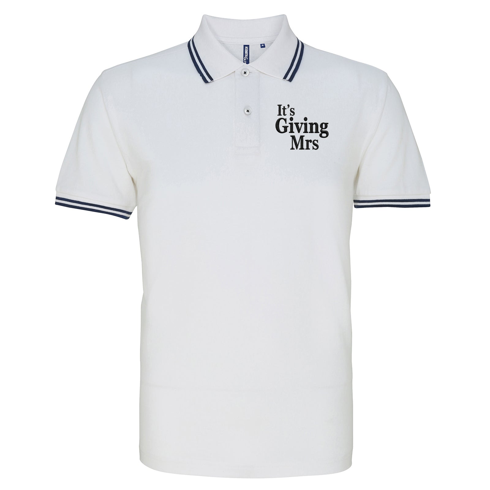 It's Giving Mrs Tipped Polo Shirt
