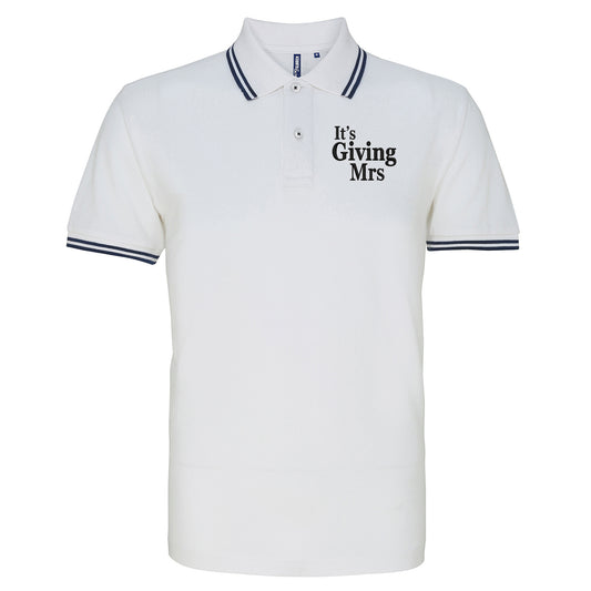 It's Giving Mrs Tipped Polo Shirt