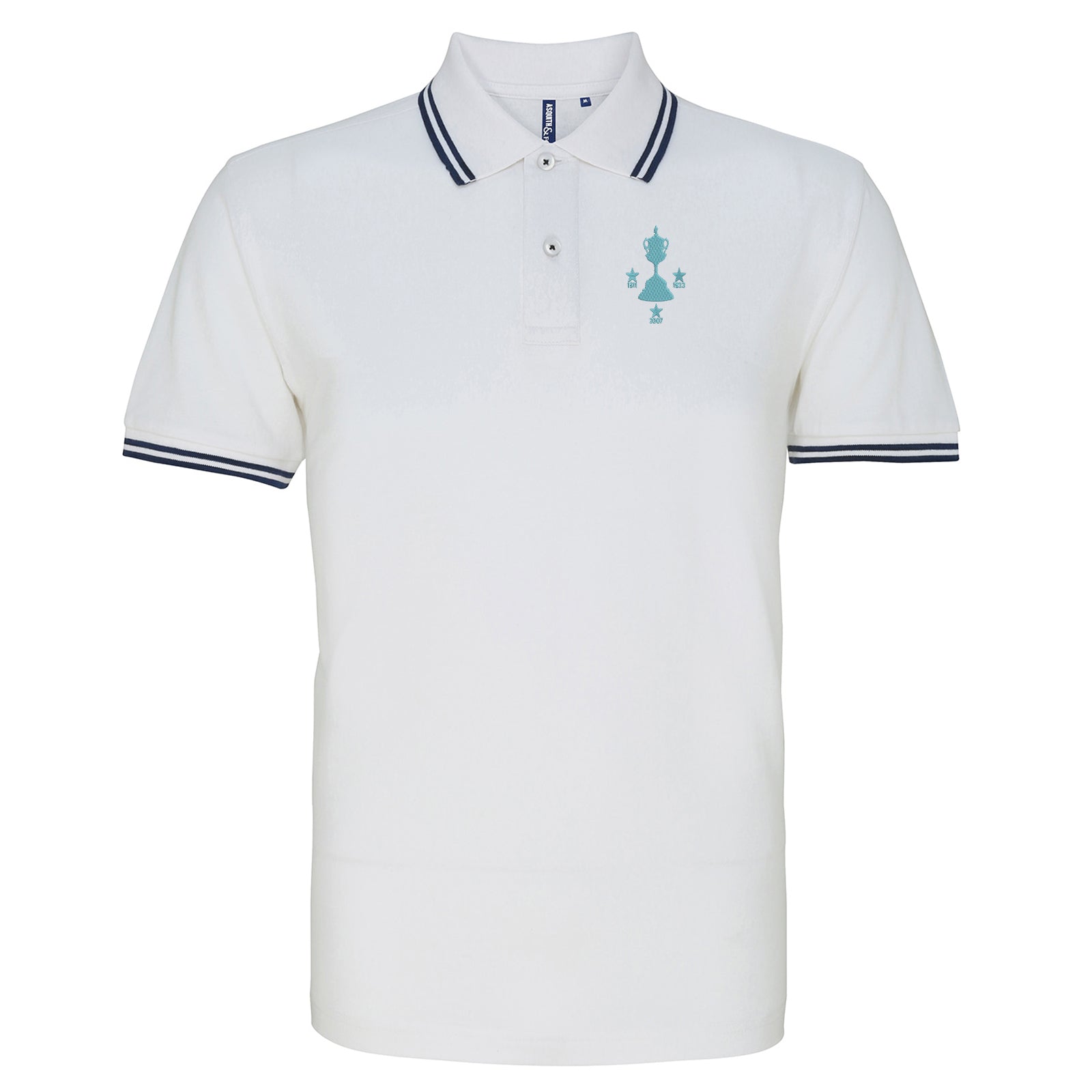 Sky Blues Senior Cup Winners Tipped Polo Shirt