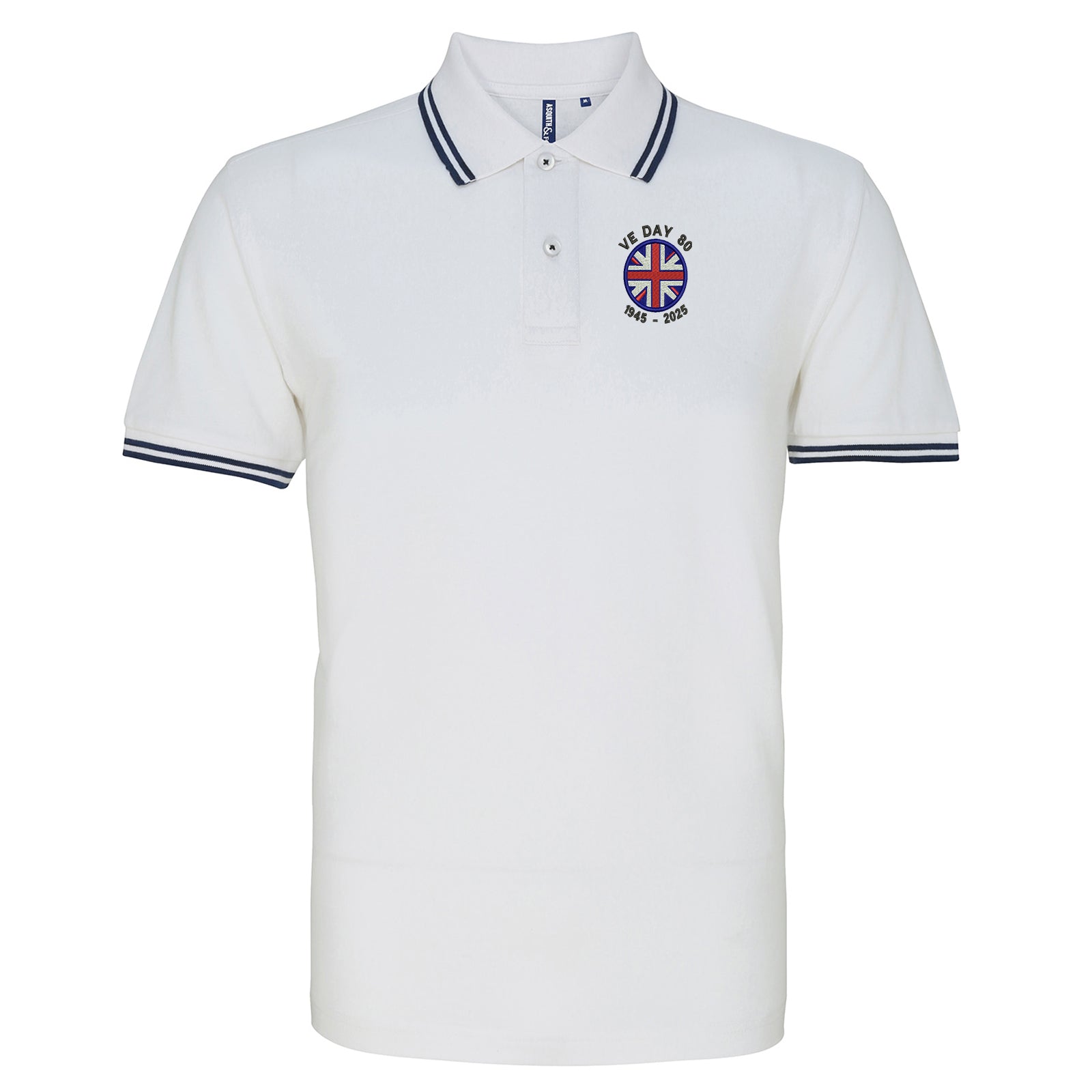 VE Day 80 1945-2025 Tipped Polo Shirt