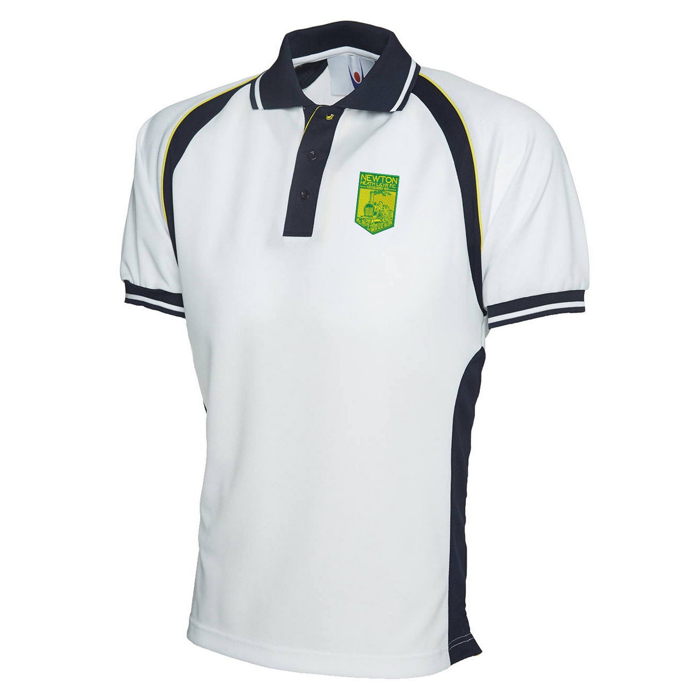 Retro Newton Heath LYR Embroidered Polyester Sports Polo Shirt