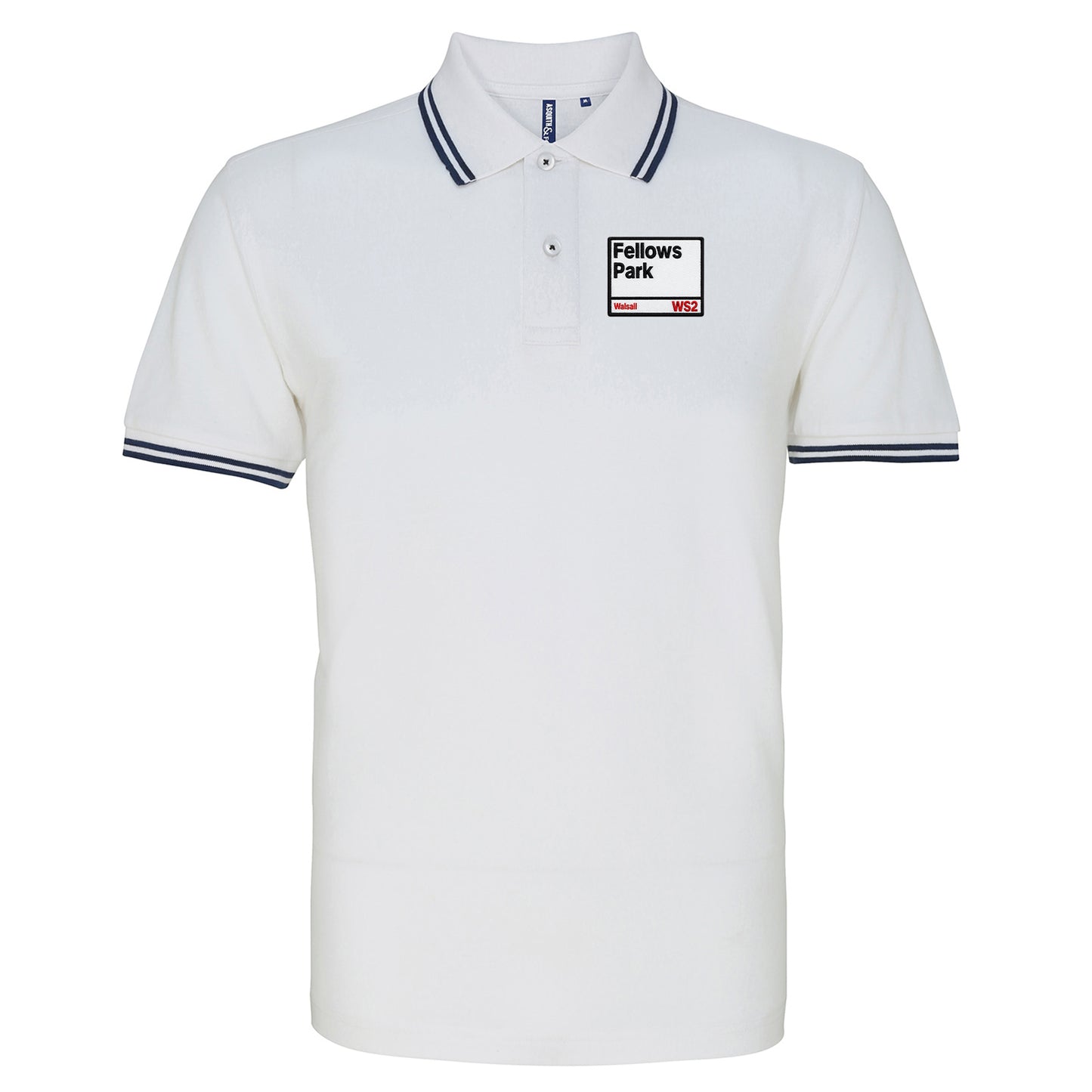 Retro Fellows Park Walsall Football Tipped Polo Shirt