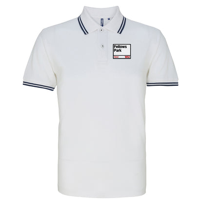 Retro Fellows Park Walsall Football Tipped Polo Shirt
