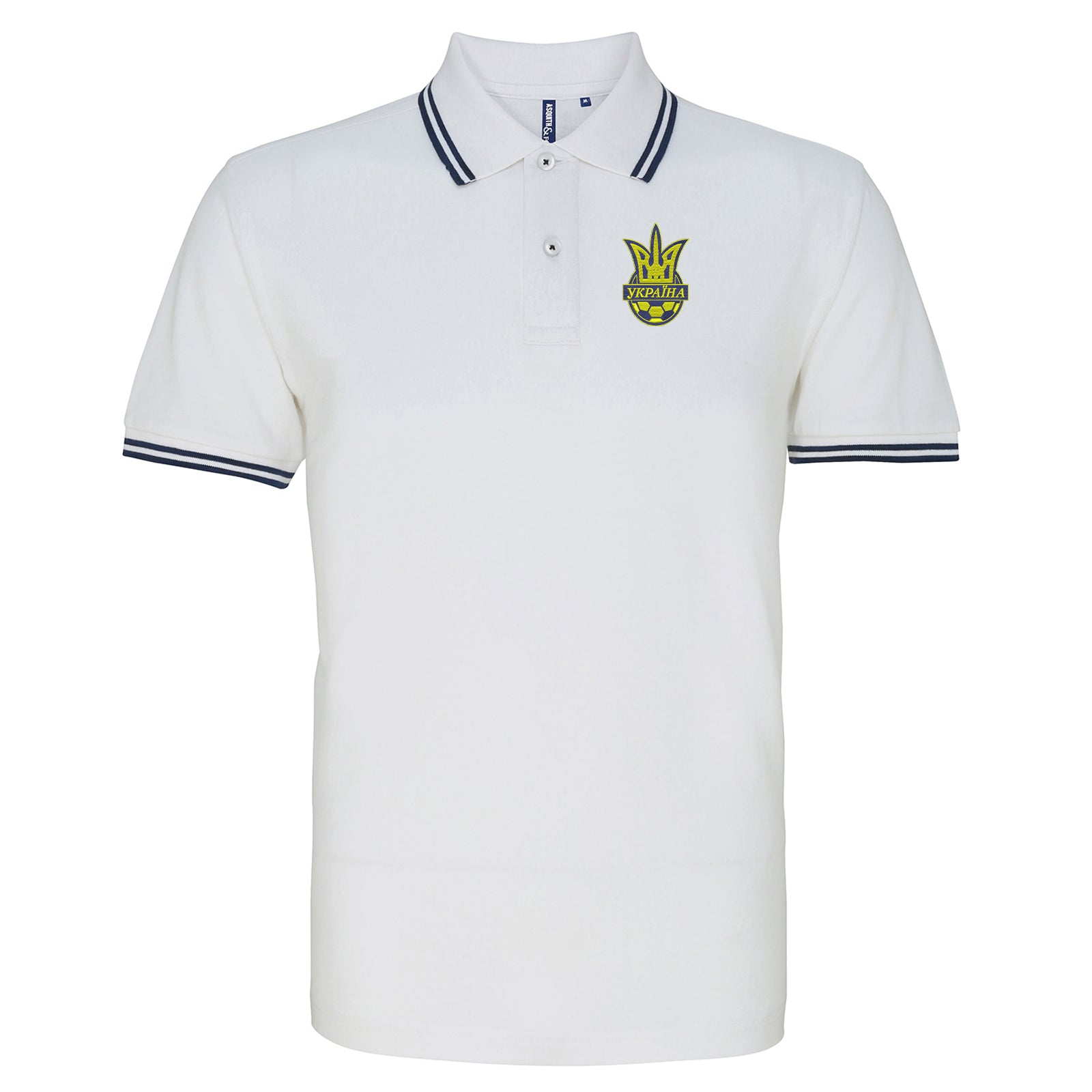 Old School Ukraine National Football Polo Shirt